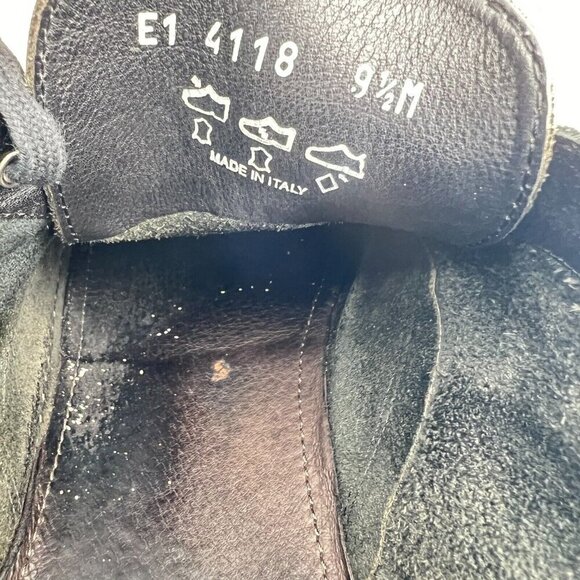 Barneys New York Men Size 9.5M Black Leather White Sole Chukka Ankle Shoes - Picture 14 of 15